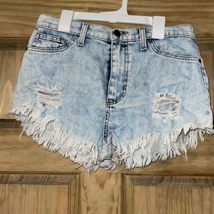 Distressed Jean Shorts
